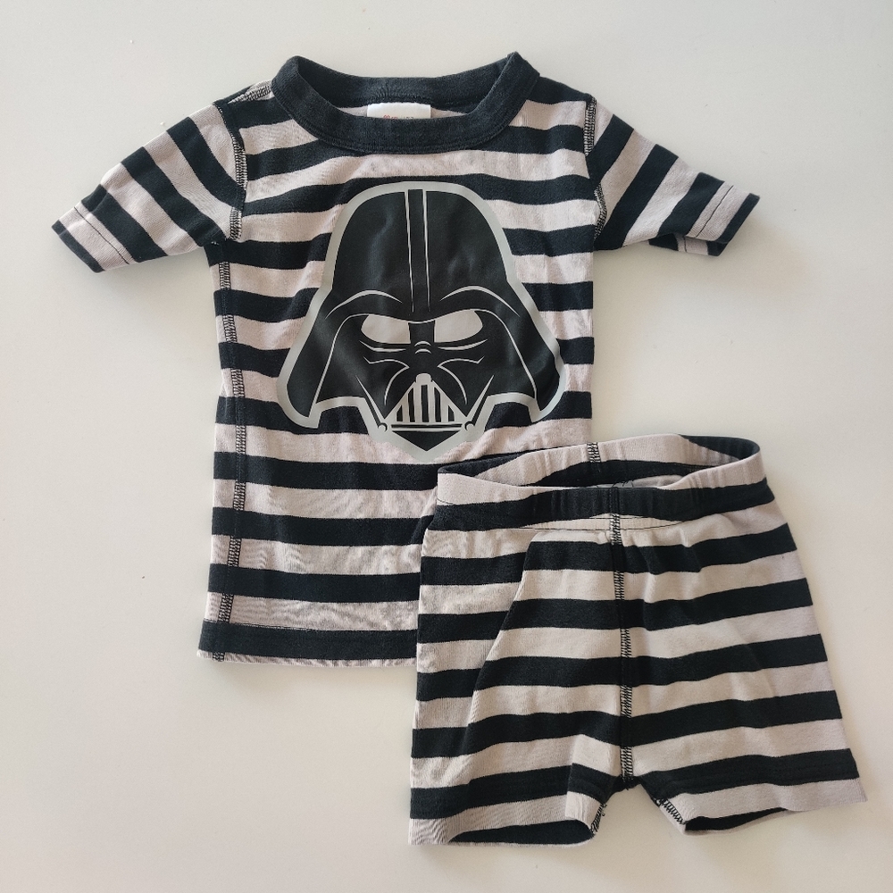 Hanna Andersson Darth Vader Star Wars short Sleeve and Shorts Set Toddler 3T
